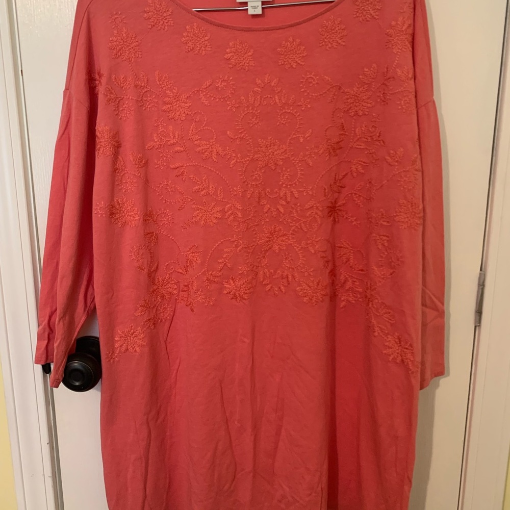 J.Jill cotton top coral
